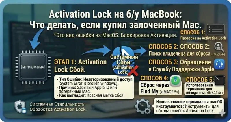 Activation Lock на б/у MacBook - что делать если купил залоченный Mac