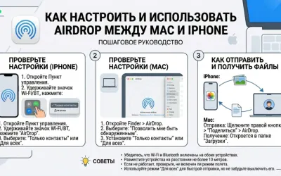 AirDrop между Mac и iPhone - как настроить и использовать