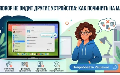 AirDrop не видит другие устройства - как починить на Mac