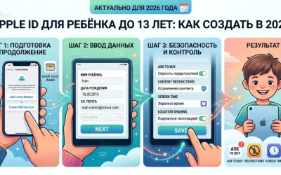 Apple ID для ребёнка до 13 лет: как создать в 2026