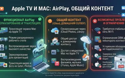 Apple TV и Mac: AirPlay, общий контент