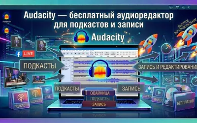 Audacity — бесплатный аудиоредактор для подкастов и записи