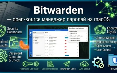Bitwarden — open-source менеджер паролей на macOS