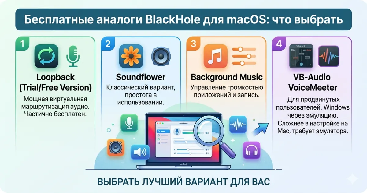 Бесплатные аналоги BlackHole для macOS: что выбрать