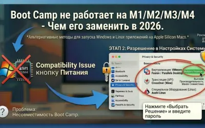 Boot Camp не работает на M1/M2 - чем его заменить в 2026