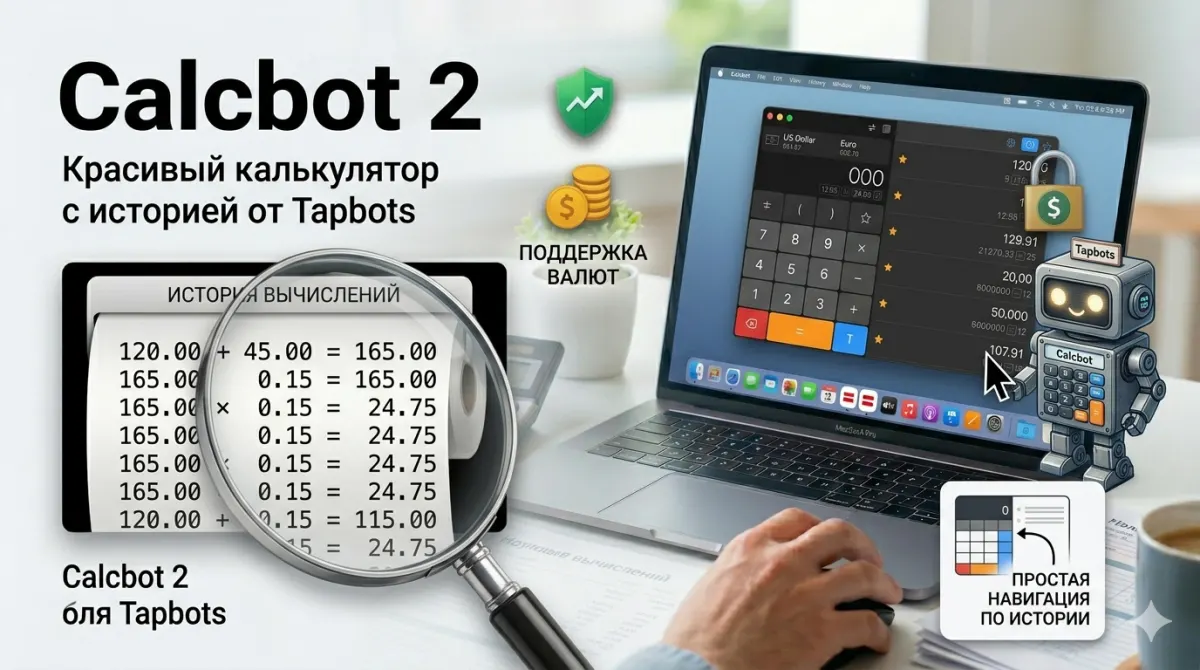 Calcbot 2: красивый калькулятор с историей от Tapbots