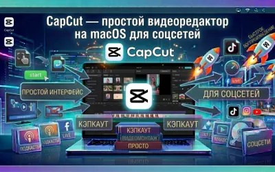 CapCut — простой видеоредактор на macOS для соцсетей