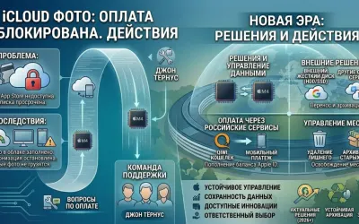 Фотографии в iCloud после запрета оплаты App Store: что делать