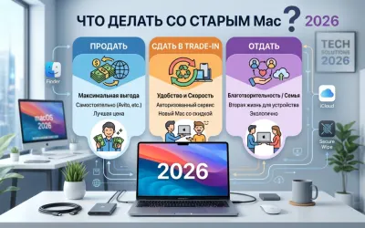 Что делать со старым Mac: продать, сдать в trade-in, отдать 2026