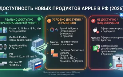 Что из новых Apple-продуктов реально доступно в РФ