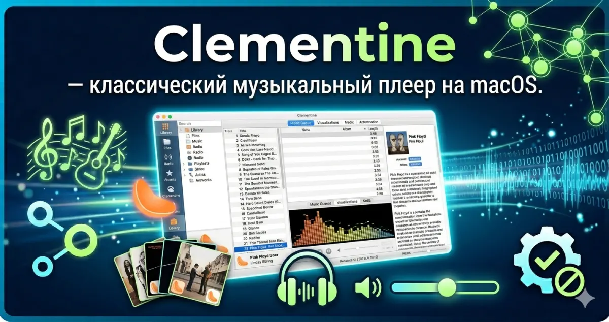Clementine — классический музыкальный плеер на macOS