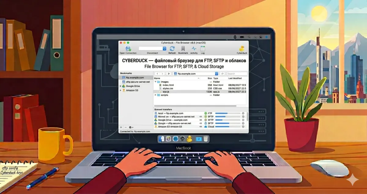 Cyberduck — файловый браузер для FTP, SFTP и облаков