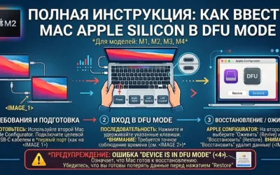 DFU Mode на Mac Apple Silicon - полная инструкция
