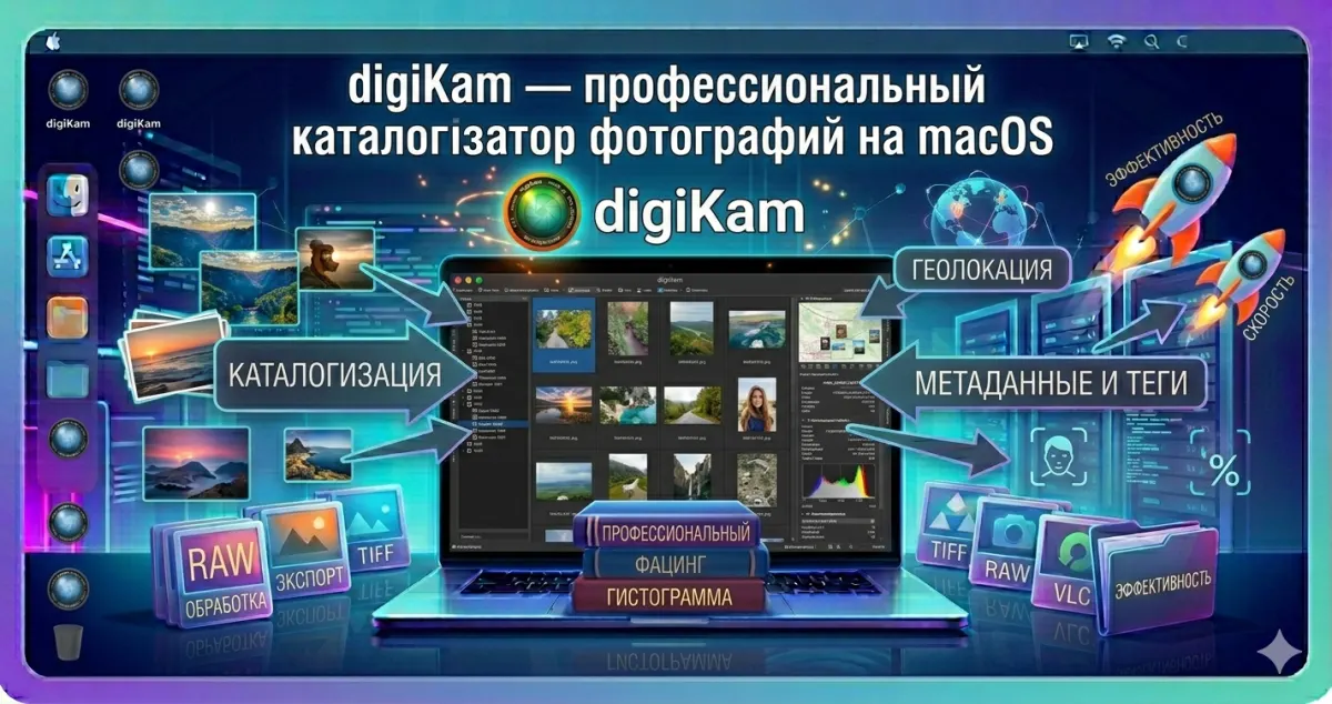 digiKam — профессиональный каталогизатор фотографий на macOS