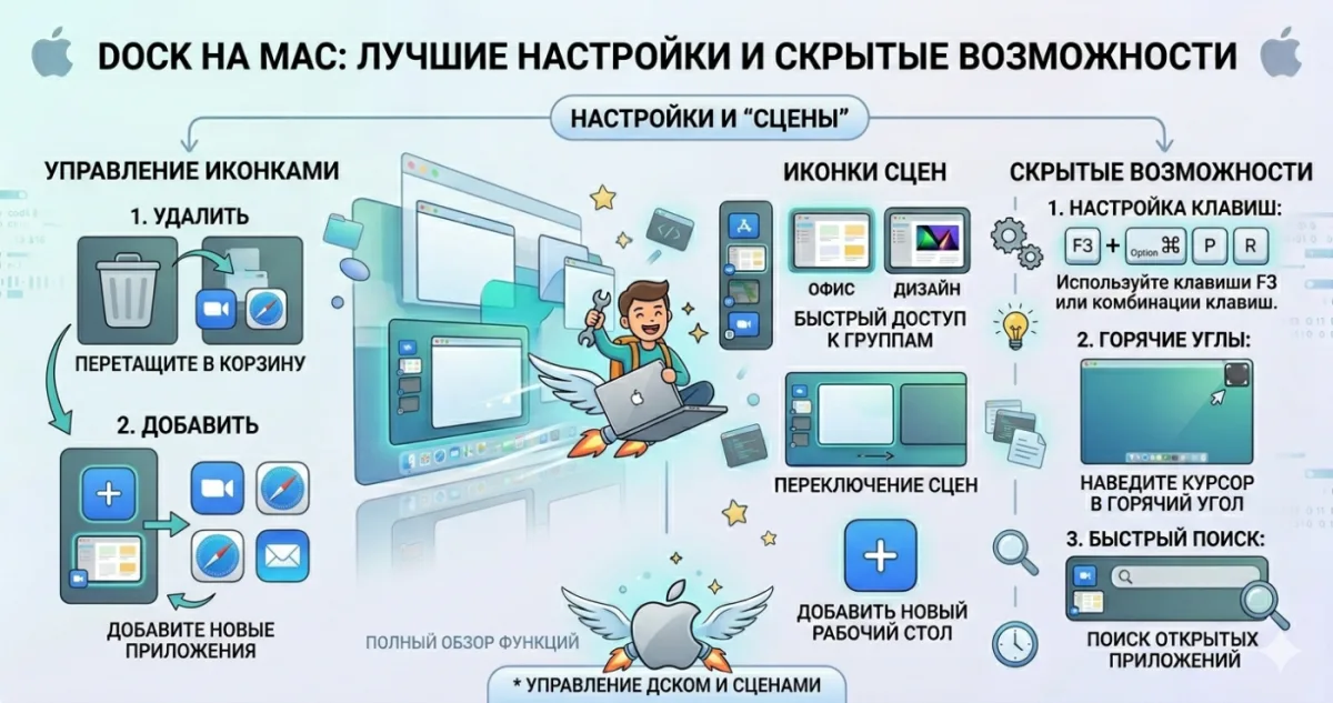 Dock на Mac: лучшие настройки и скрытые возможности