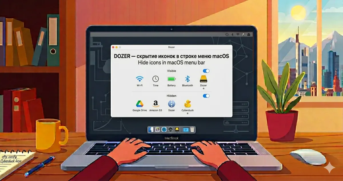 Dozer — скрытие иконок в строке меню macOS