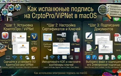 Электронная подпись документов на Mac: КриптоПро, ViPNet