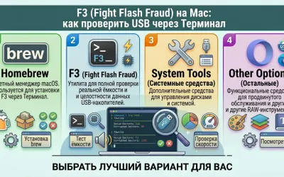 F3 (Fight Flash Fraud) на Mac: как проверить USB на поддельную ёмкость через Терминал
