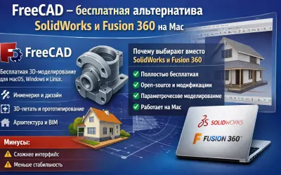 FreeCAD — бесплатная альтернатива SolidWorks и Fusion 360
