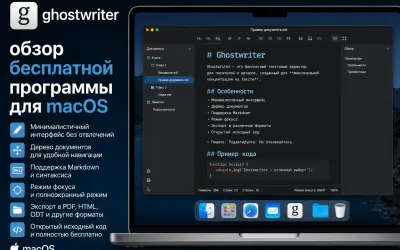 ghostwriter - обзор бесплатной программы для macOS