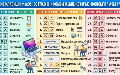 Горячие клавиши macOS: 30 главных комбинаций, которые экономят часы работы