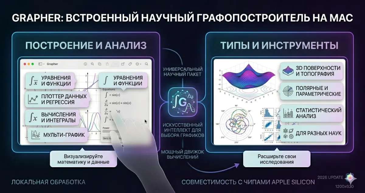 Grapher - встроенный научный графопостроитель на Mac