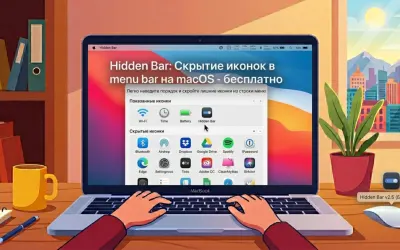 Hidden Bar — скрытие иконок в menu bar на macOS бесплатно