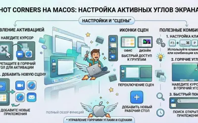 Hot Corners - активные углы экрана macOS как настроить