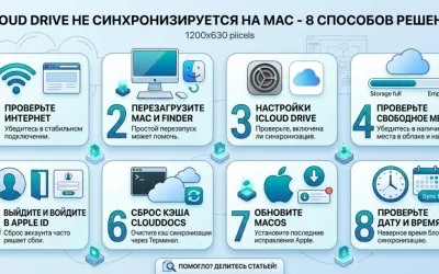 iCloud Drive не синхронизируется на Mac - 8 способов решения