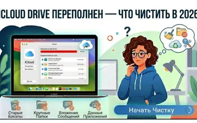 iCloud Drive переполнен - что чистить в 2026