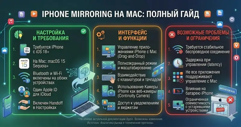 iPhone Mirroring на Mac: полный гайд