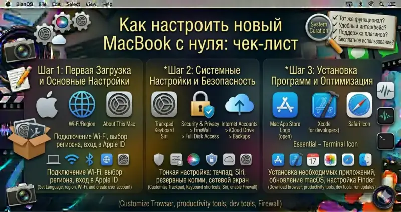 Как настроить новый MacBook с нуля: чек-лист