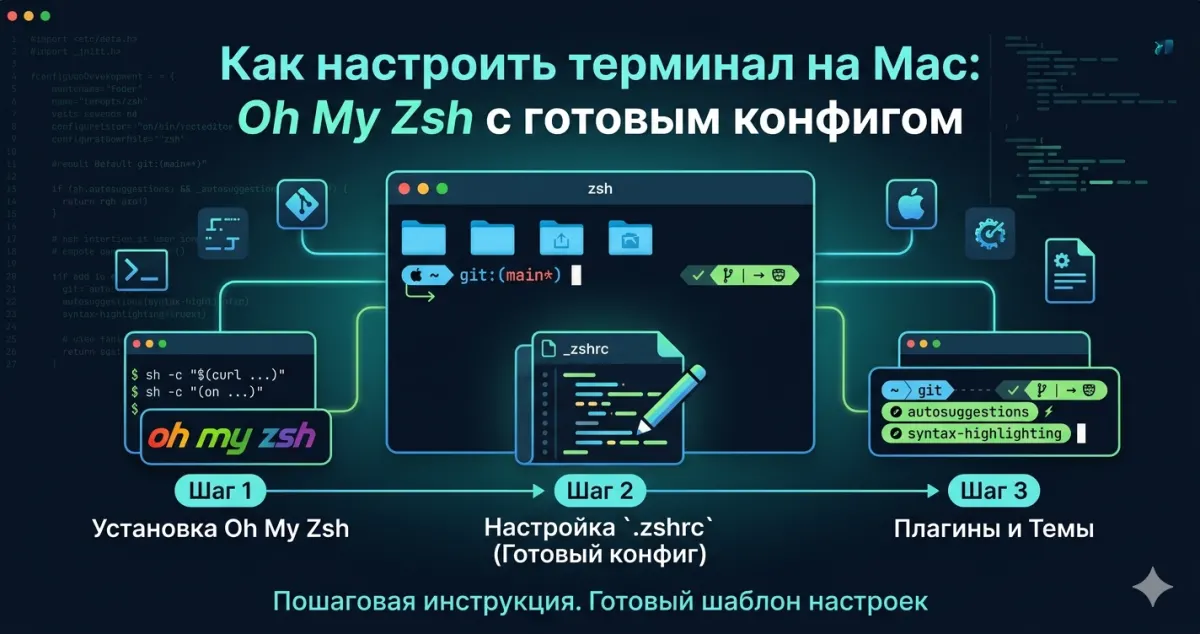Как настроить терминал на Mac: Oh My Zsh с готовым конфигом