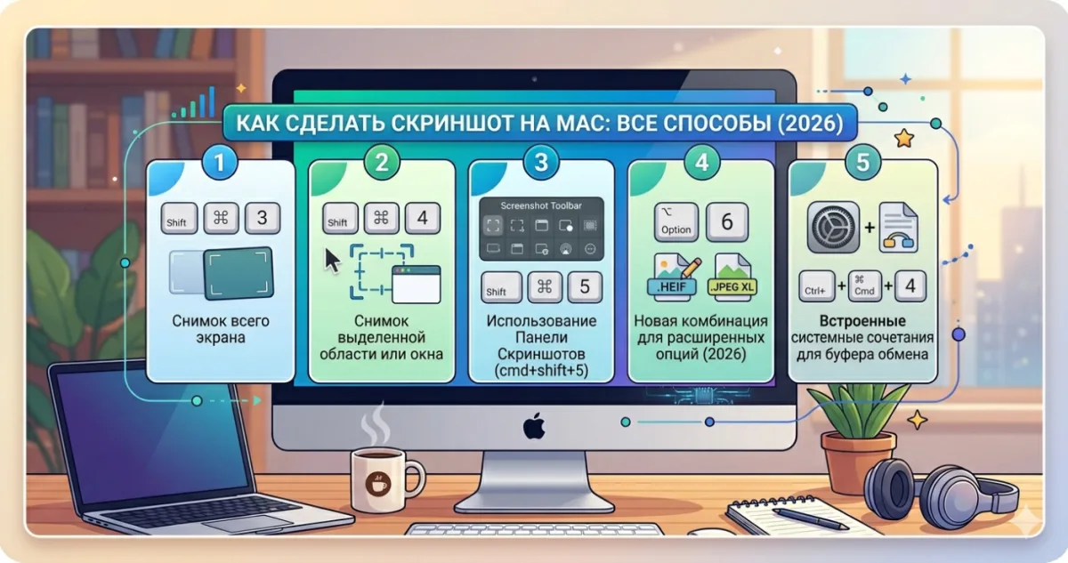 Как сделать скриншот на Mac: все способы (2026)