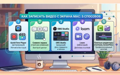 Как записать видео с экрана Mac: 5 способов