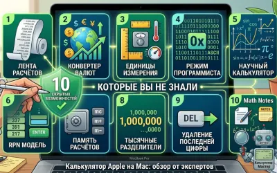 Калькулятор Apple на Mac: 10 скрытых возможностей которые вы не знали