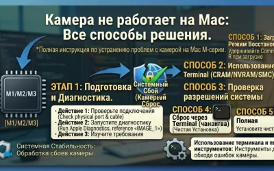 Камера не работает на Mac - все способы решения