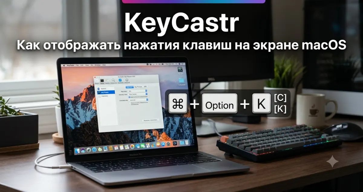 KeyCastr: Как отображать нажатия клавиш на экране macOS