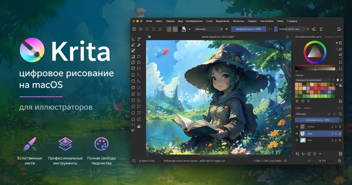 Krita — цифровое рисование на macOS для иллюстраторов