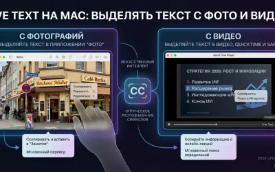 Live Text на Mac: выделять текст с фото и видео