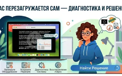 Mac перезагружается сам - диагностика и решение