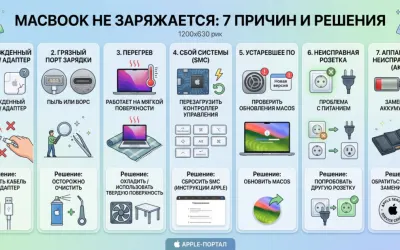 MacBook не заряжается - 7 причин и решения