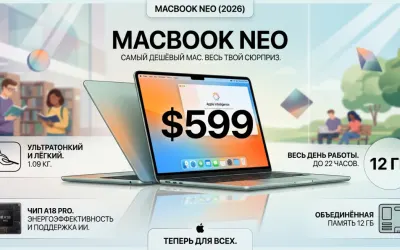 MacBook Neo (2026) - самый дешёвый Mac за $599