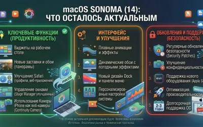 macOS Sonoma (14): что осталось актуальным