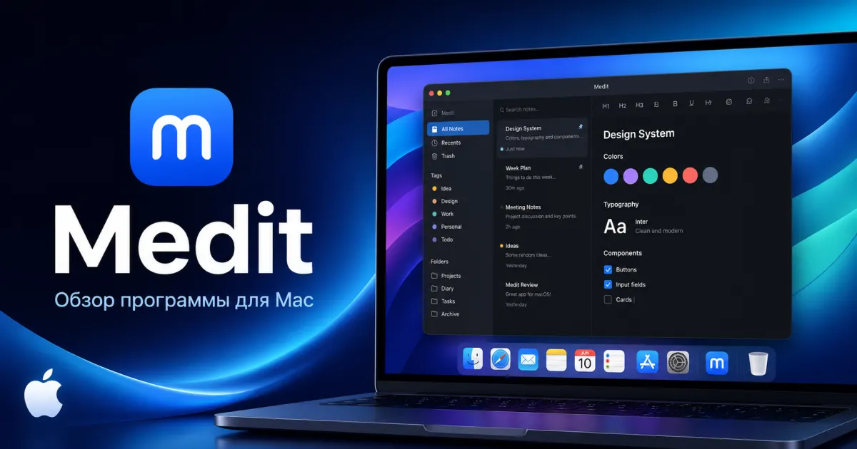 medit - обзор программы для Mac