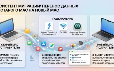 Migration Assistant: перенос со старого Mac на новый