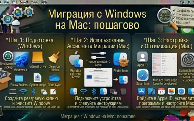 Миграция с Windows на Mac: пошагово