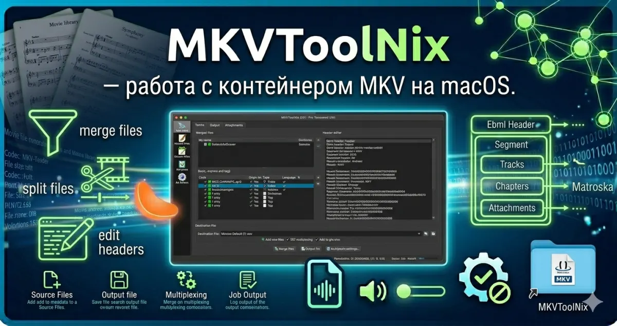 MKVToolNix — работа с контейнером MKV на macOS