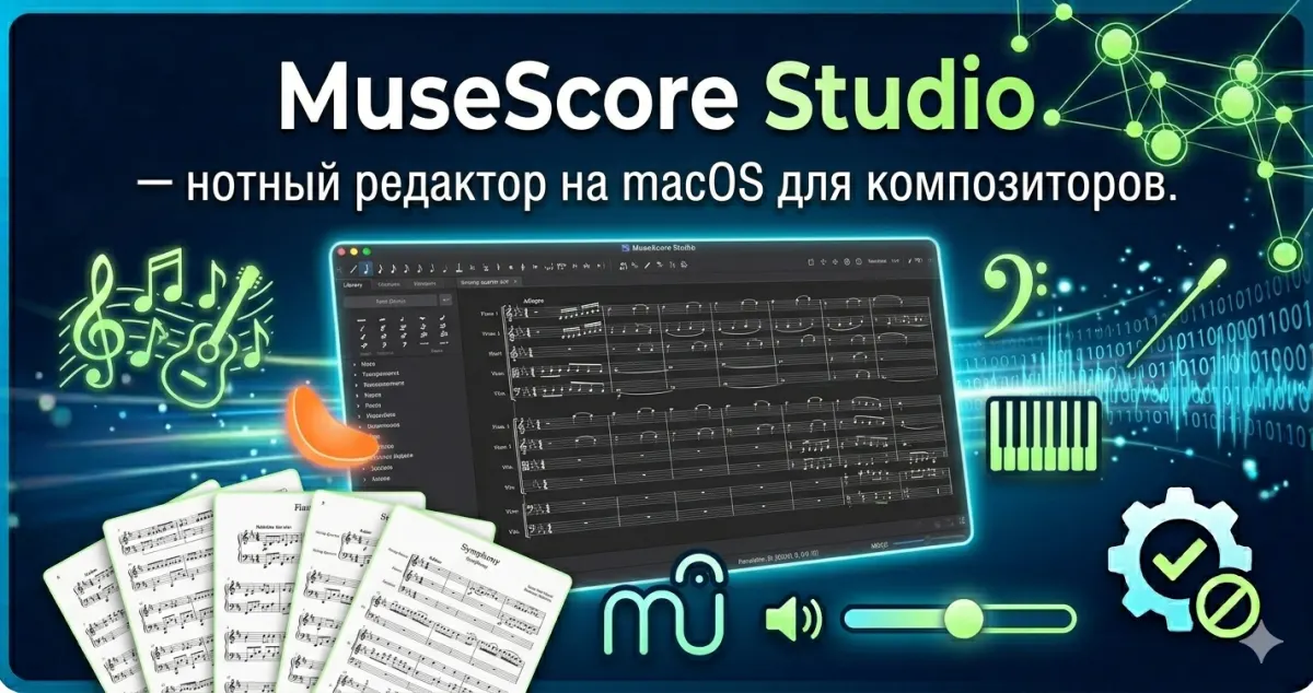 MuseScore Studio — нотный редактор на macOS для композиторов