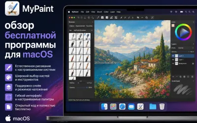 MyPaint - обзор бесплатной программы для macOS